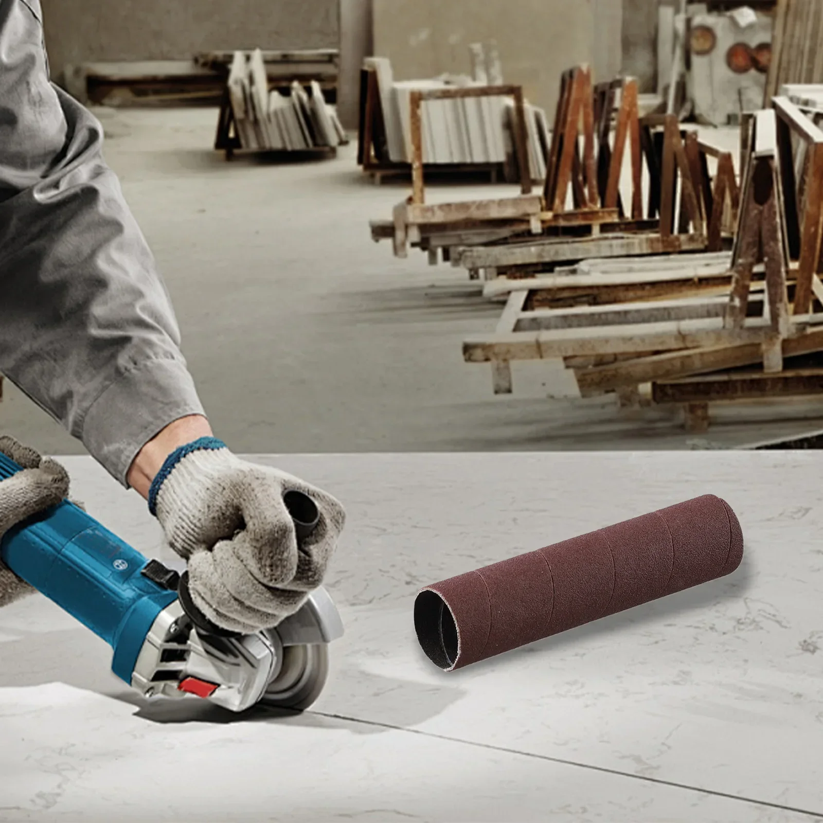 1pcs 80/150/240Grit แกนขัดสําหรับ Oscillating Sander อลูมิเนียมออกไซด์กระดาษทรายไม้เครื่องมือขัด ﻿
