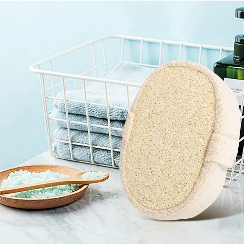 Scrub per doccia con palla da bagno in spugna naturale Luffa per tutto il corpo spazzola per massaggio sana