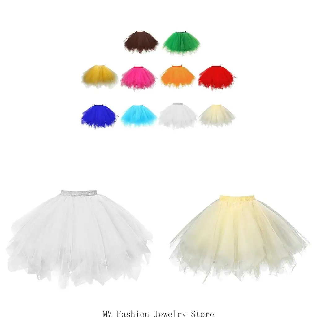 

Tutus Skirt Elastic Highs Waist Tulle Skirt Layered Tulle Tutus Skirt with Belt Halloween Carnivals Costume Women Adult D0UB