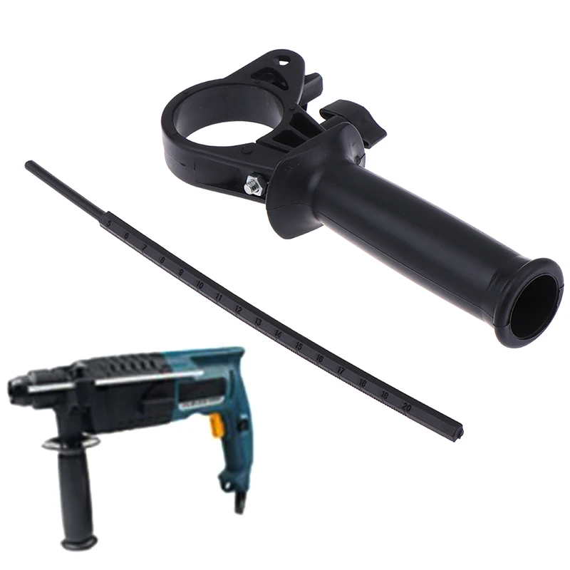 Electric Drill Electric Hammer Handle Inner Ring 41-44mm Hammer Handle With 175mm Ruler Depth Gauge Power Tool Accessories