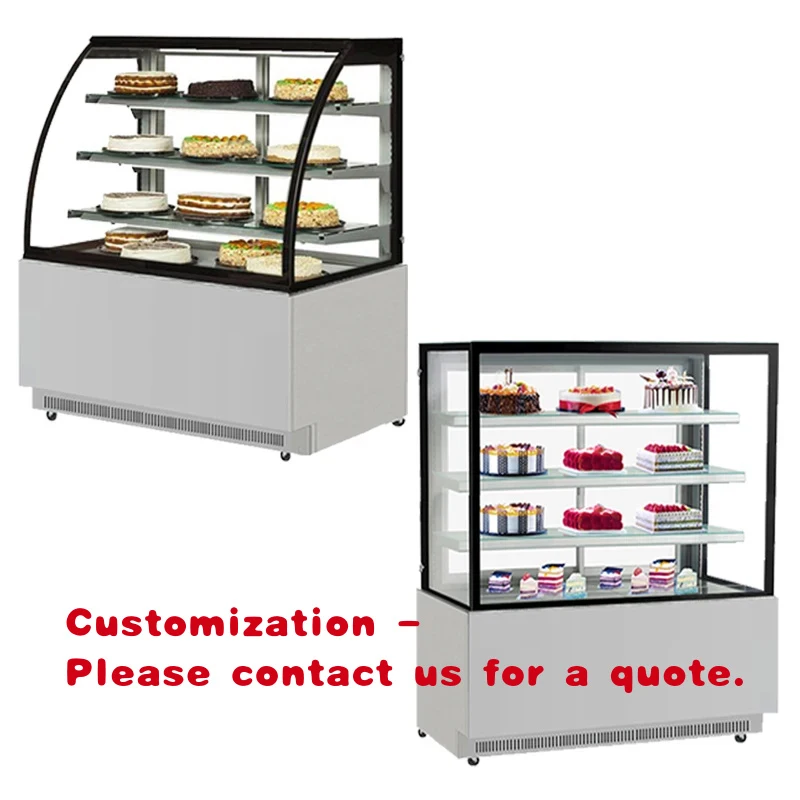 custom.Cake Showcase Bakery Showcase  Glass  Refrigerator Refrigeration Equipment Cooler   Chiller Freezer
