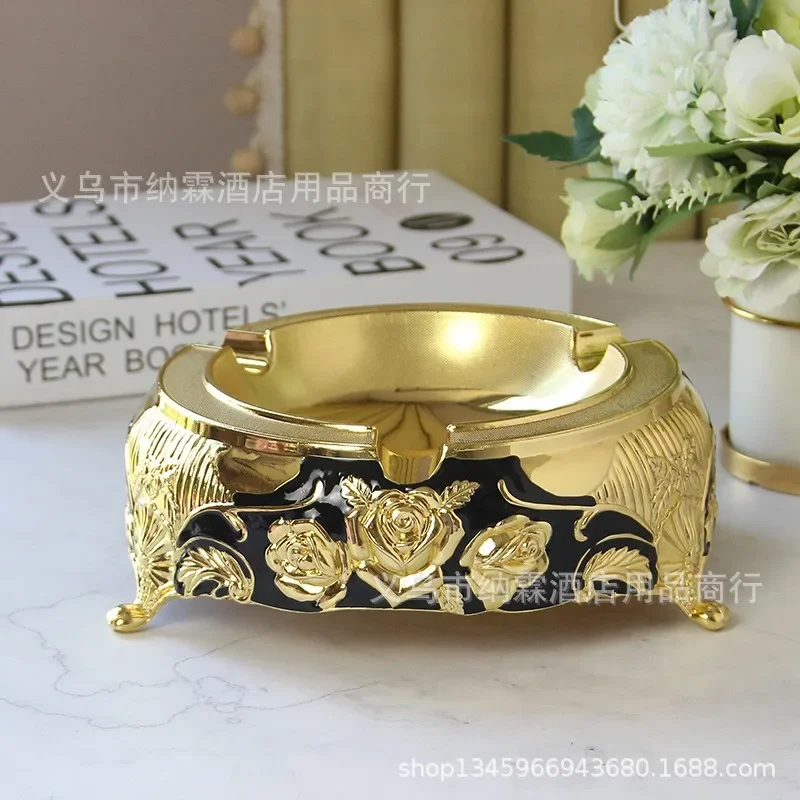 KTV 바 합금 재떨이 가정용 재떨이, 유럽 스타일 실버 및 금도금 금속 재떨이  Best5