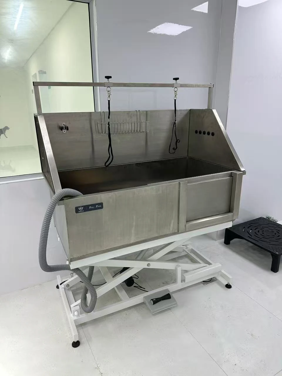 Stainless Steel Electric Lifting Dog Grooming Bathtub Height Adjustable Washing Station Bath Tub