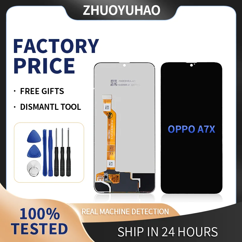 

ЖК-дисплей 6,3 дюйма для OPPO A7X, сменный ЖК-дисплей, сенсорный экран для OPPO A7X, ЖК-экран с дигитайзером в сборе