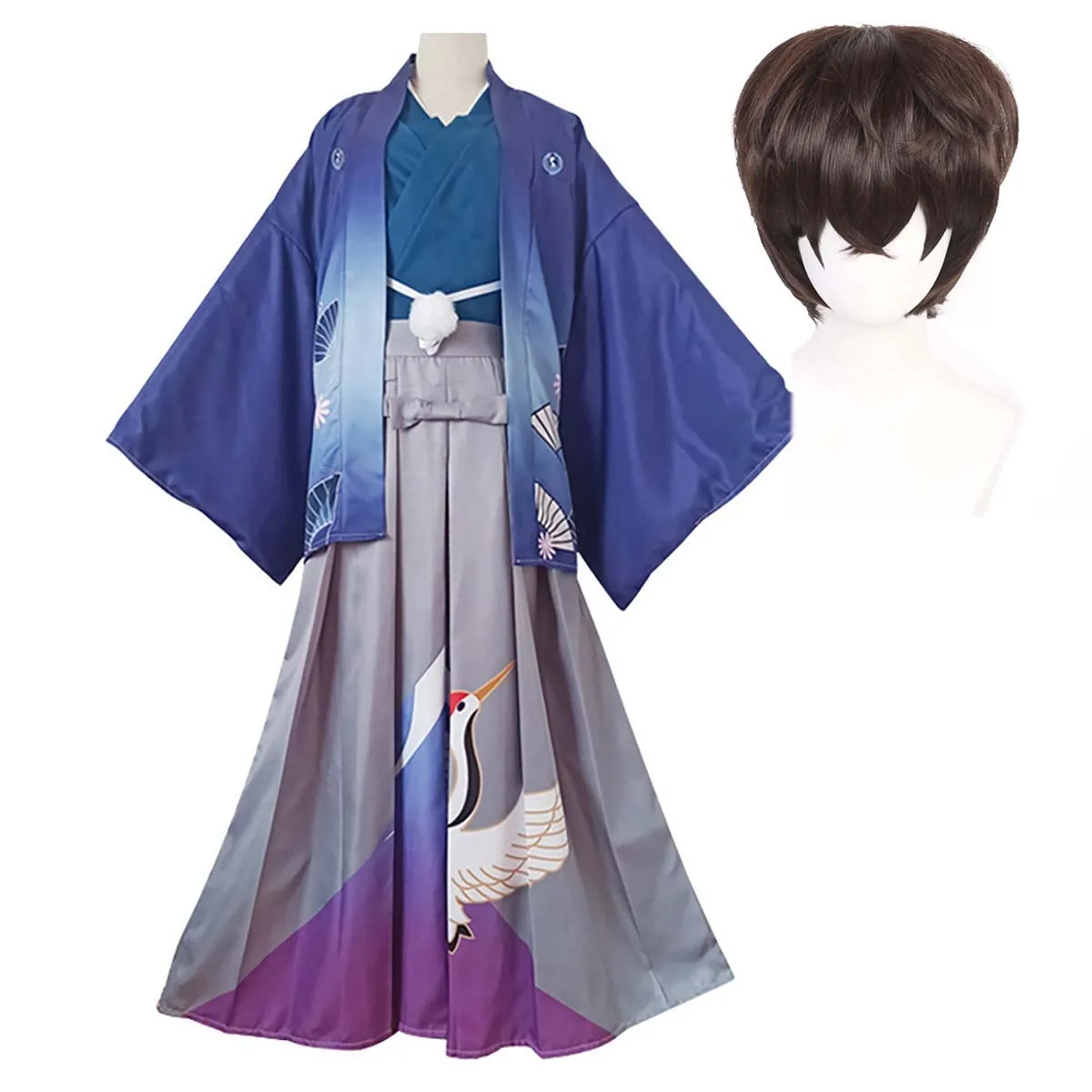 مجموعة كاملة من أزياء الهالوين كوس بونغو الضالة للكلاب كوس بلاي دازاي أوسامو كوسبلاي كيمونو #3