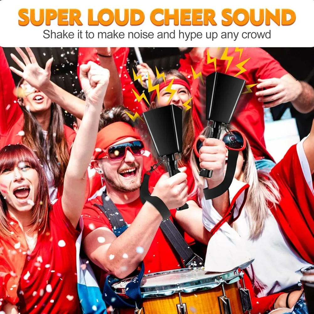 ABVE-آلة موسيقية 9 بوصة أجراس رعاة البقر في المعدن، للحدث الرياضي، لعبة كرة القدم بمقبض