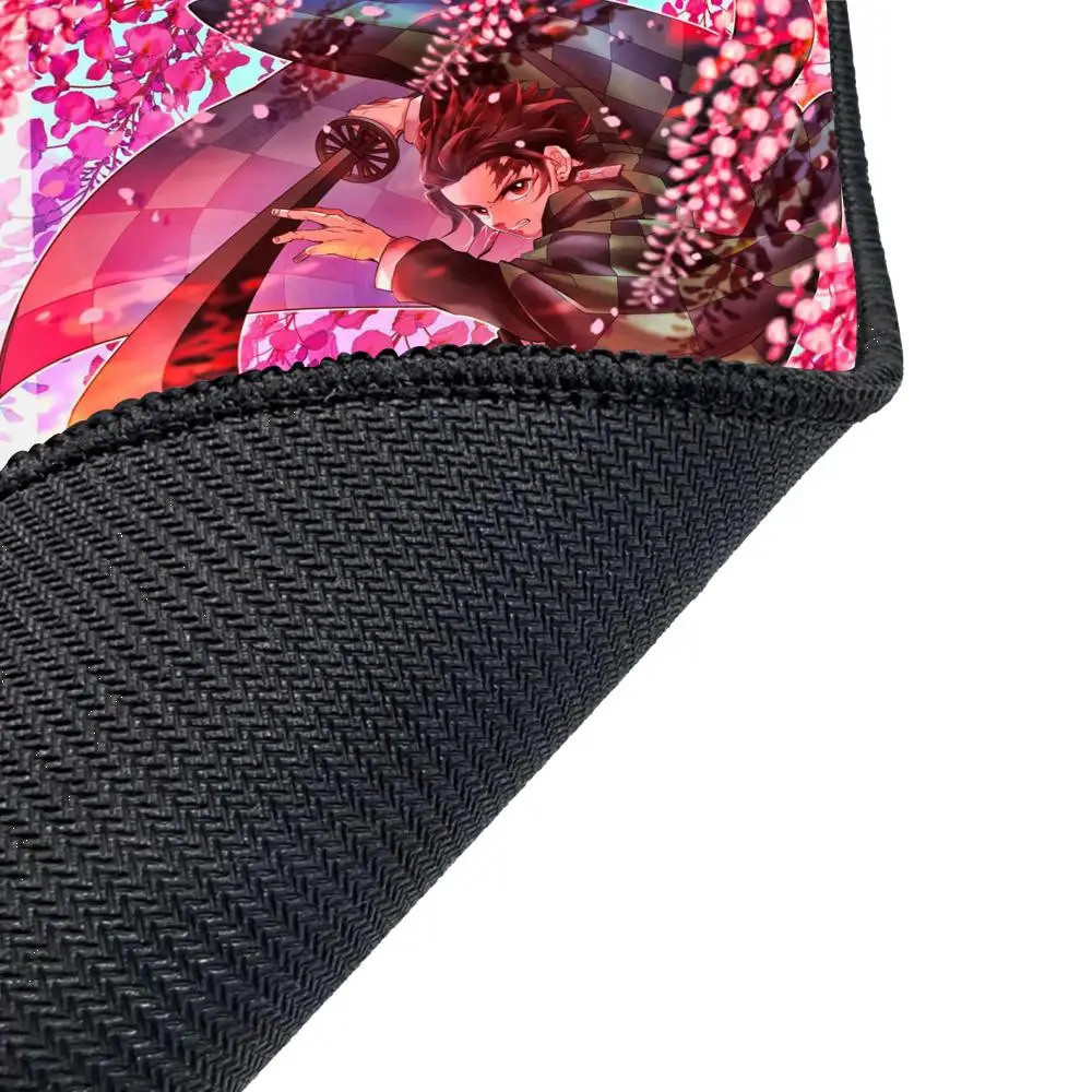 Alas Mouse Kecepatan PC Komputer Demon Slayer Kamado Tanjiro Alas Keyboard Anime Jepang Alas Desktop RGB Aksesori Gaming Alas Mouse
