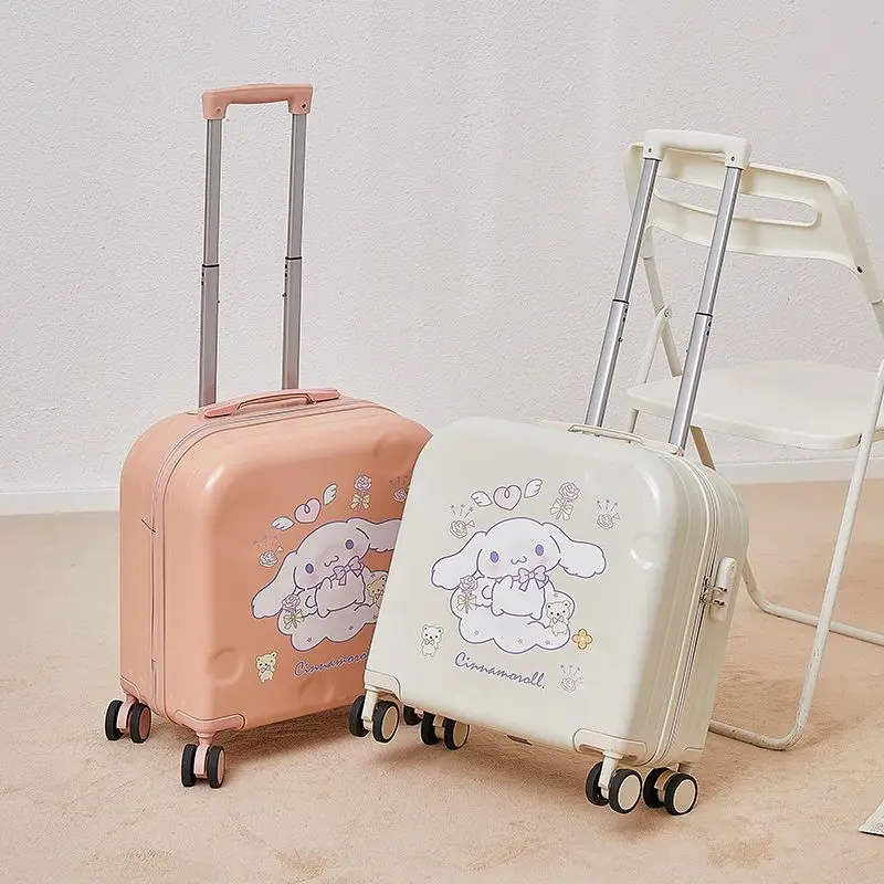 Sanrio Cinnamoroll valigia ragazza cuore Kawaii Anime Mini 18 pollici Password Box Cartoon Cute 20 pollici Trolley Box Light Kid Gift