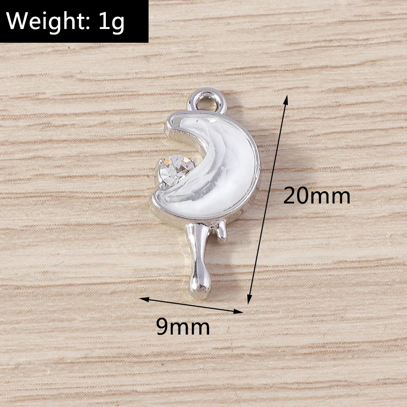 Tusember 4 Stück 12 x 22 mm brillante Kristall-Polaris-Stern-Anhänger für die Schmuckherstellung, DIY, handgefertigte Halskette, Ohrringe, Basteln – Detail 13