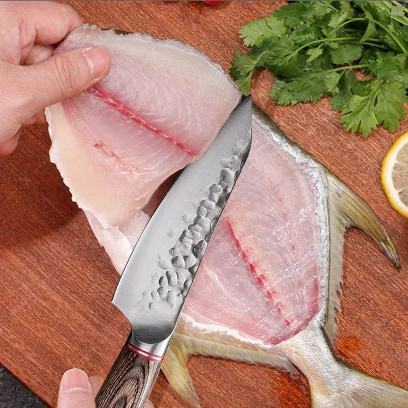 Forged Hammer Meat Cleaver Butcher Knife Professional Boning Knife Stainless Steel Knife Kitchen Knives Paring Cooking Knives image 4