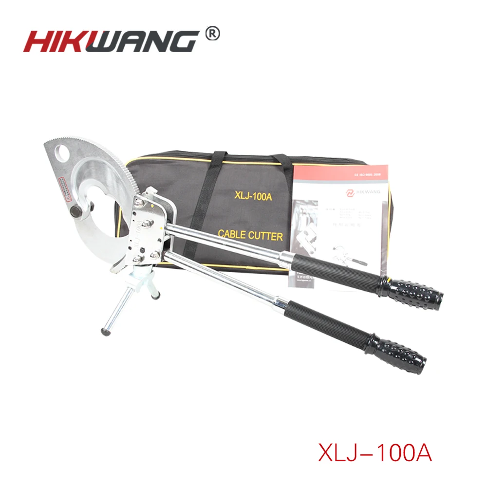XLJ-100A Hand Big Ratchet Cable Cutters Aluminum Copper Wire Cutters Tool 3 In 1 Wire Cable Cutter