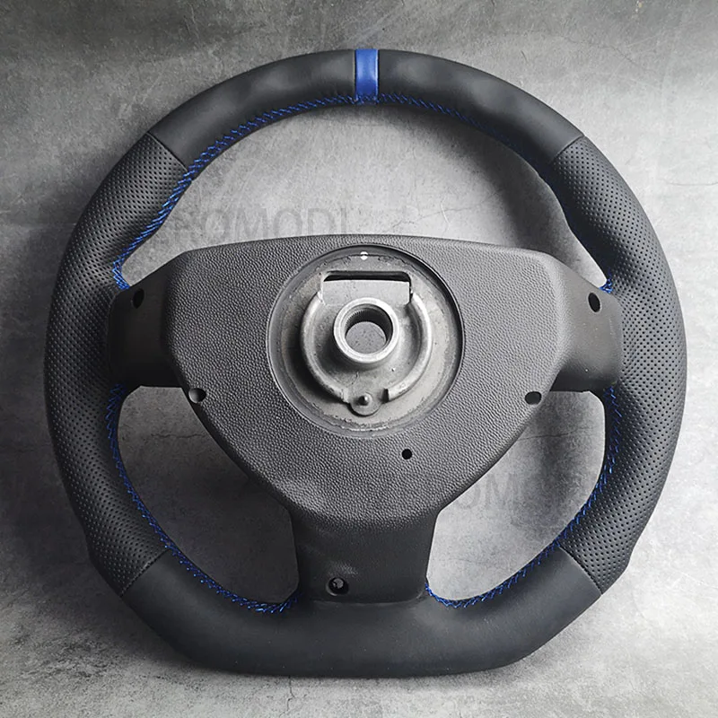 For VAUXHALL OPEL ASTRA H III VXR Flat bottom Leather Steering wheel