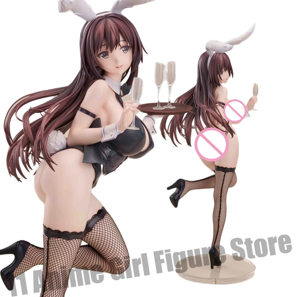 40cm super size  1/4 Japanese Anime Girl Bunny Figure Kagetsu Mei Action Figure Adult Anime Girl Statue Collection Model Toy