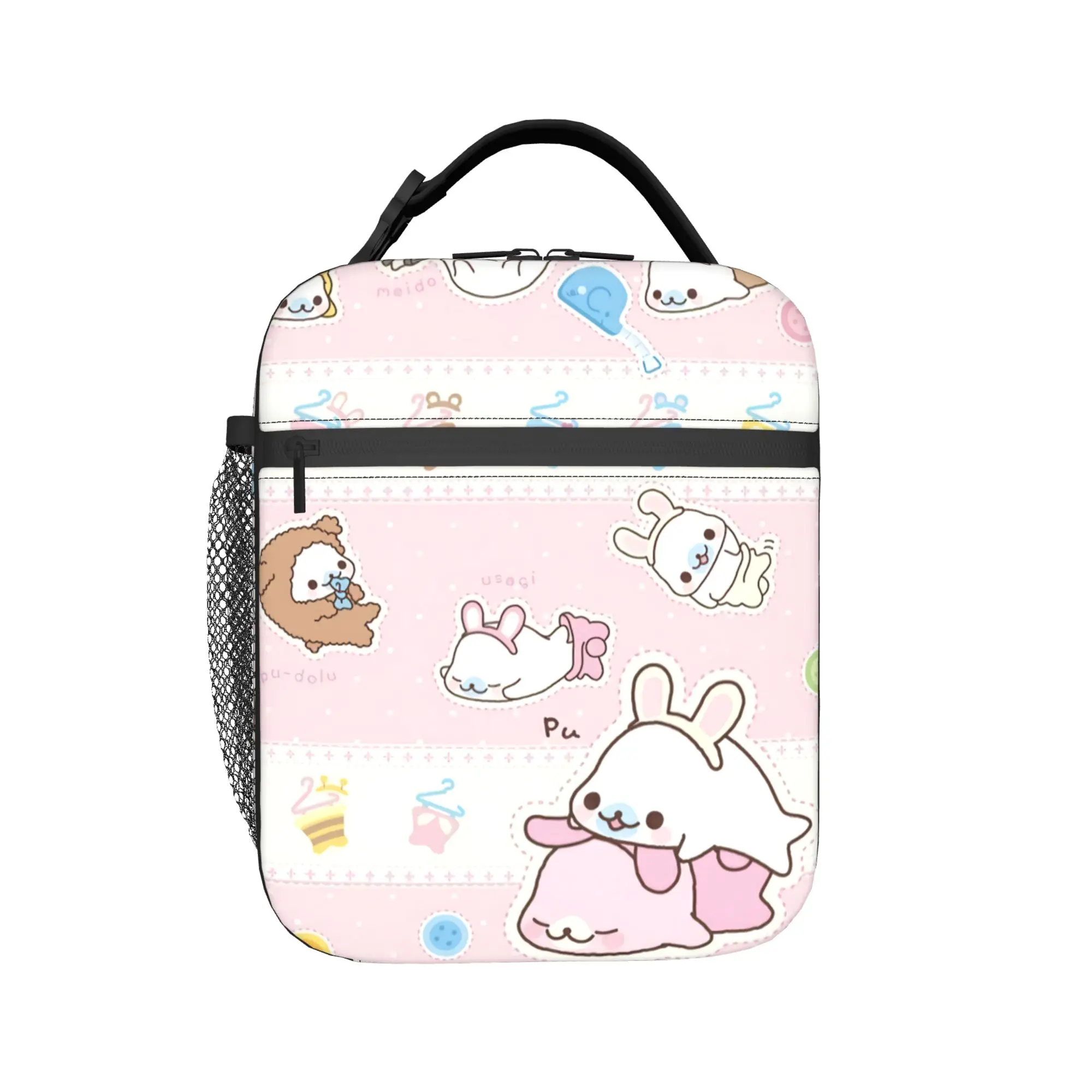 Mamegomas Seals Sea Doggo Insulated Lunch Bags Portable Cartoon Meal Container Cooler Bag Tote Lunch Box School  Picnic Food Bag