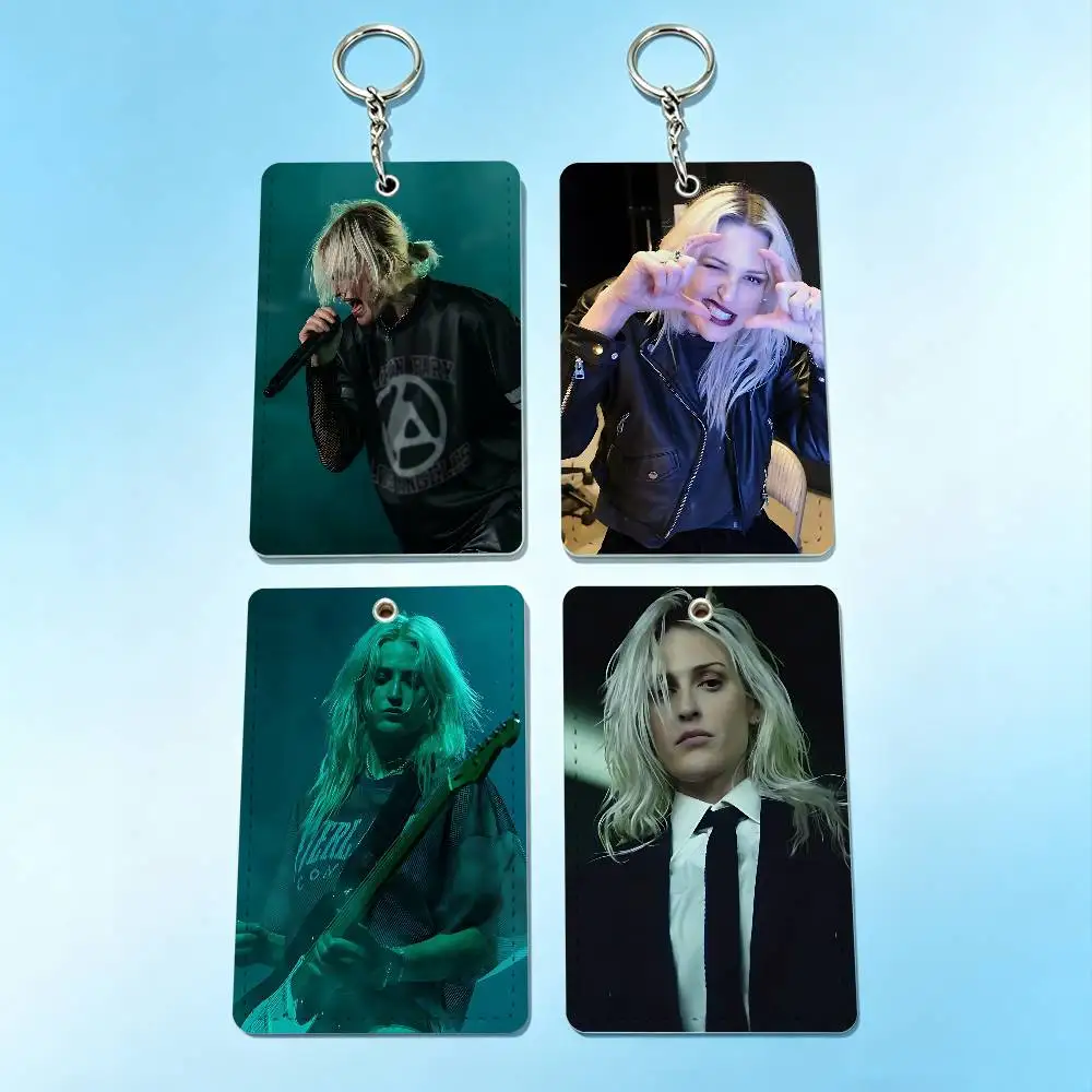 

Singer E-Emily A-Armstrong Card Holder Men And Womenn Universal Antirust Keychain Learther Access Drop Key Tag Ring