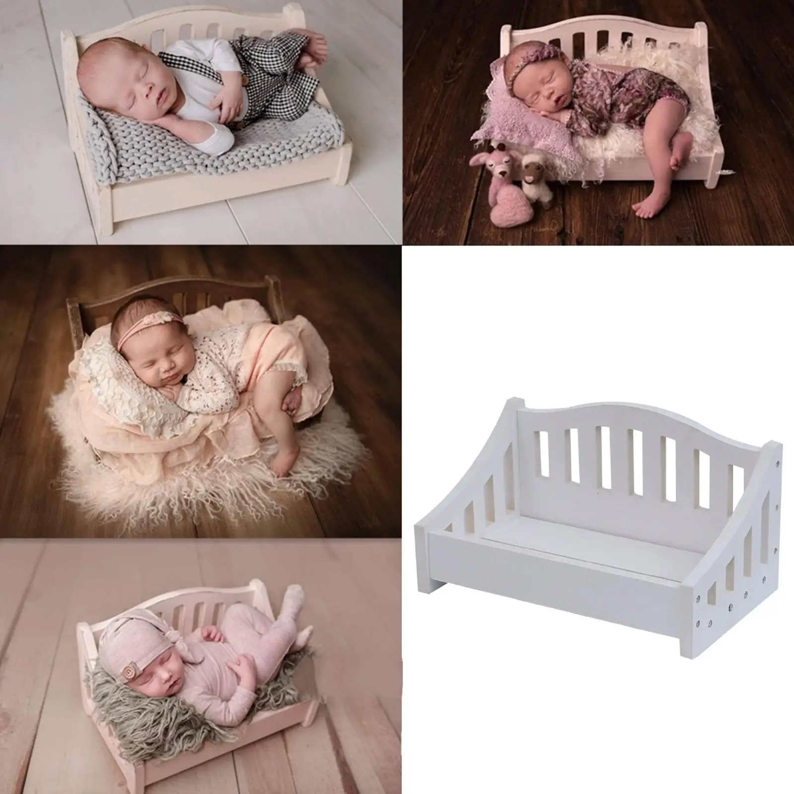 Photography Props Baby Photo Props Newborn Photography Studio Bed Small Wooden Bed Posing Gift No Odor