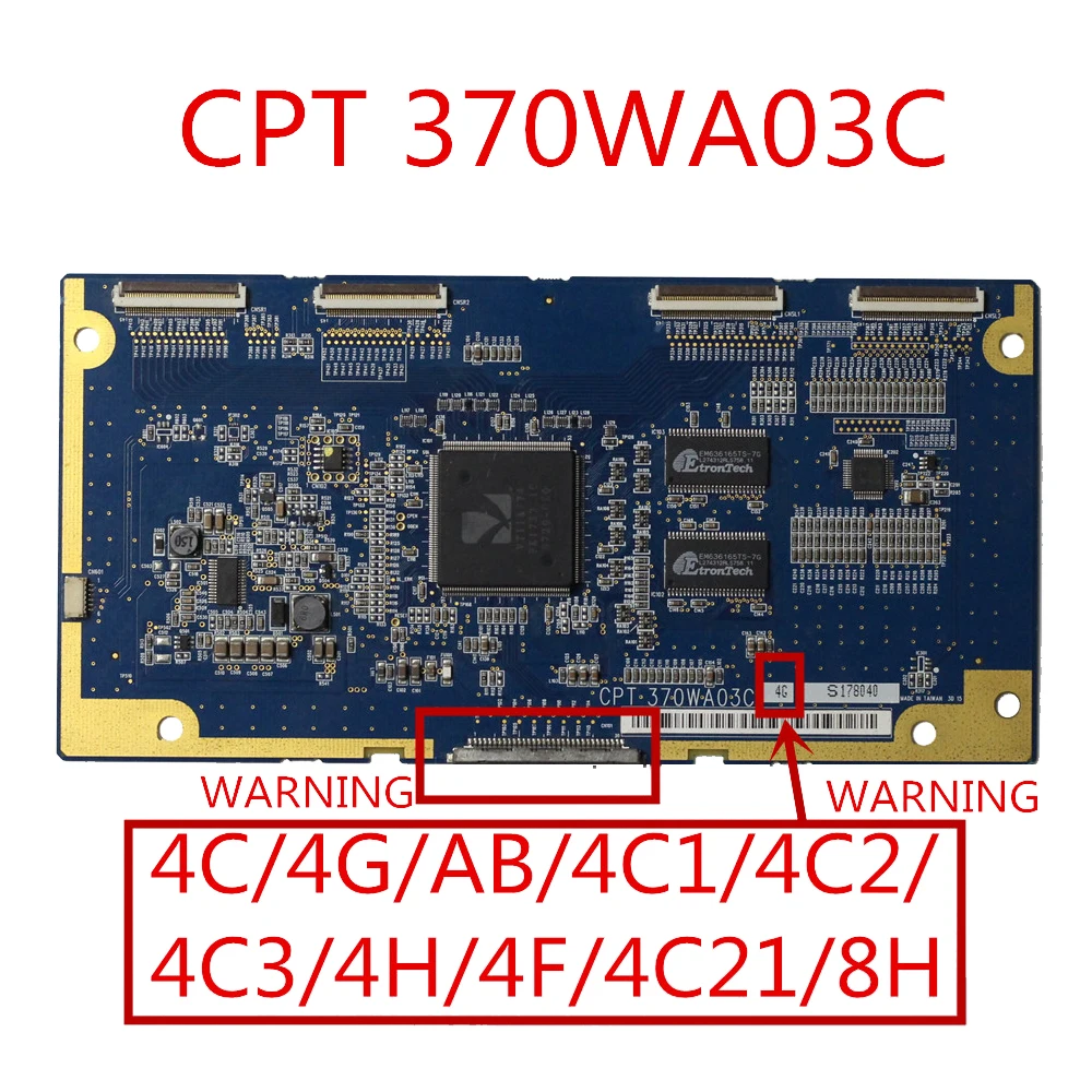 T Con Board CPT 370WA03C Original placa de video Logic Board kit CPT370WA03C CPT370WA03C4G For TV 37\'\' Profesional Test Board