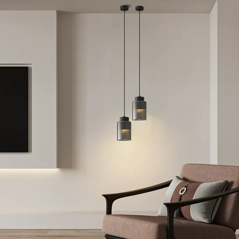 

SANDYHA Nordic Creative Glass Pendant Light E27 LED Lamp Stylish Lighting Fixture for Living Room Bedroom Dining Table Modern