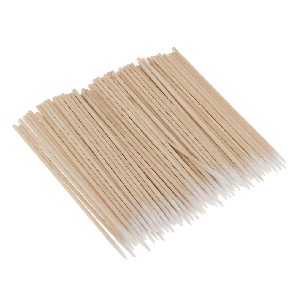 Pontas pontiagudas Cotton Buds para limpeza de maquiagem, ferramentas cosméticas, 100Pcs