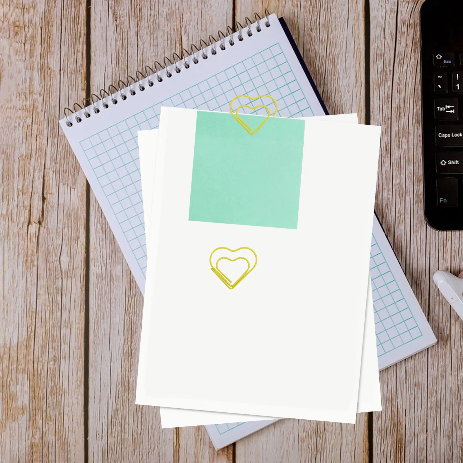 100pcs Heart Fun Paper Clips Note Holder Bookmark Love Paper Clips Office Supplies Desk Accessories