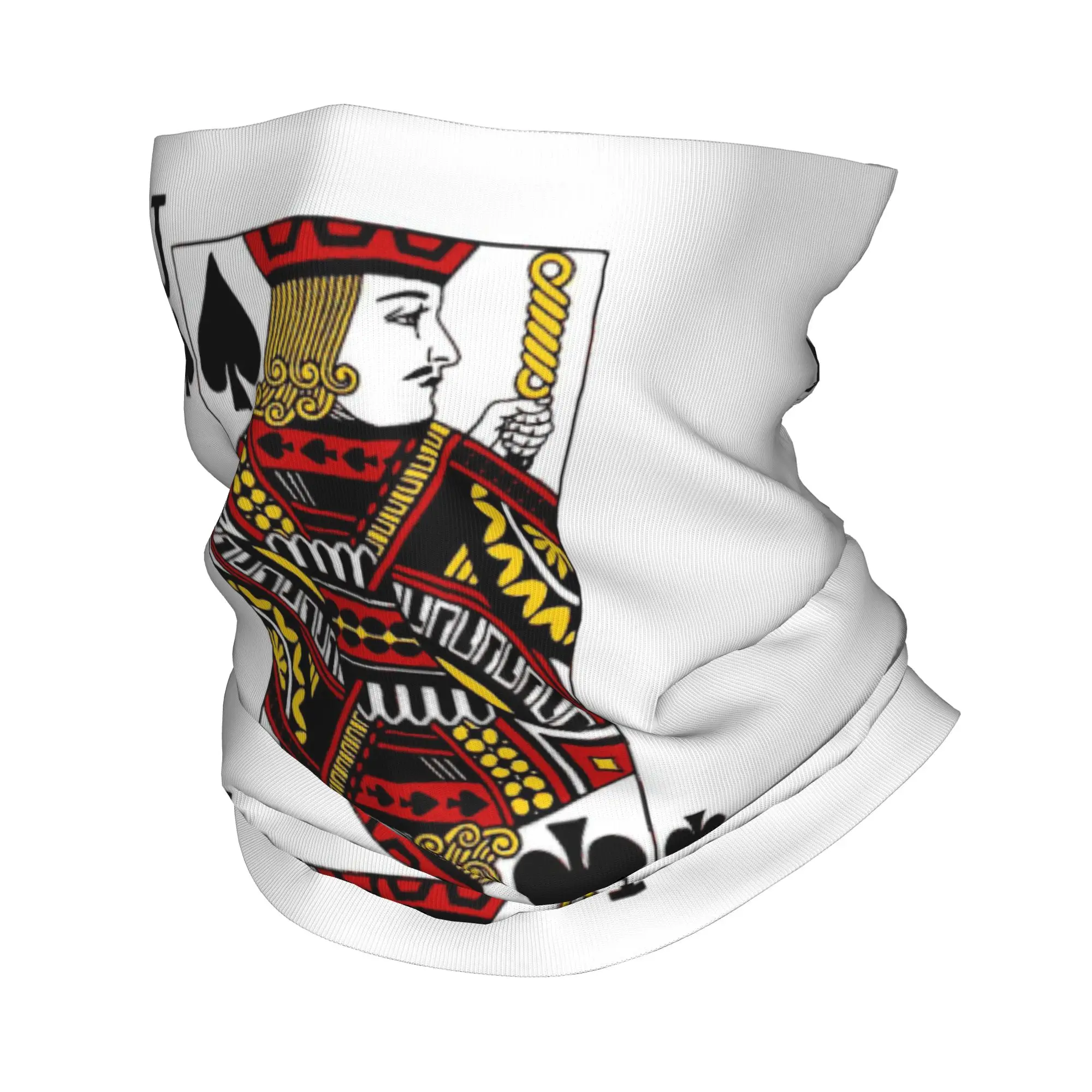 

Custom Poker Playing Cards Bandana Neck Gaiter Windproof Face Scarf Cover Men Women Headband Tube Balaclava