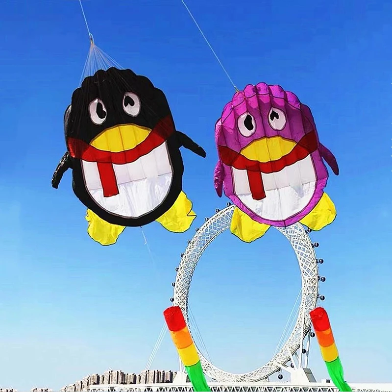 

free shipping penguin kites flying toys for children kites new cartoon kites factory inflatable kite butterfly flying toy Winder