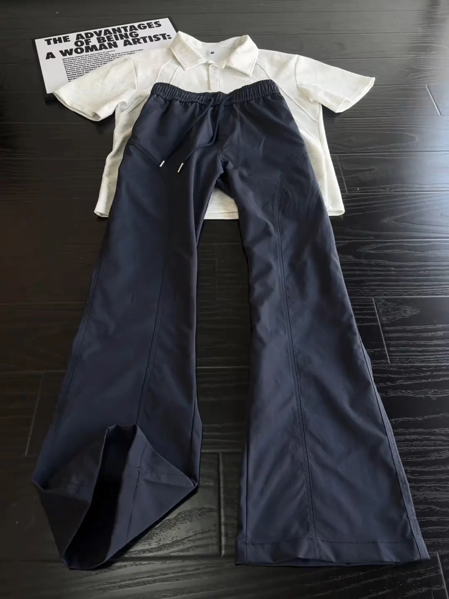 Quick Dry Ice Silk Straight Leg Men's Summer Lightweight Casual Pants Cleanfit Bootcut Trousers Fashionable Youth Leisure Wear
