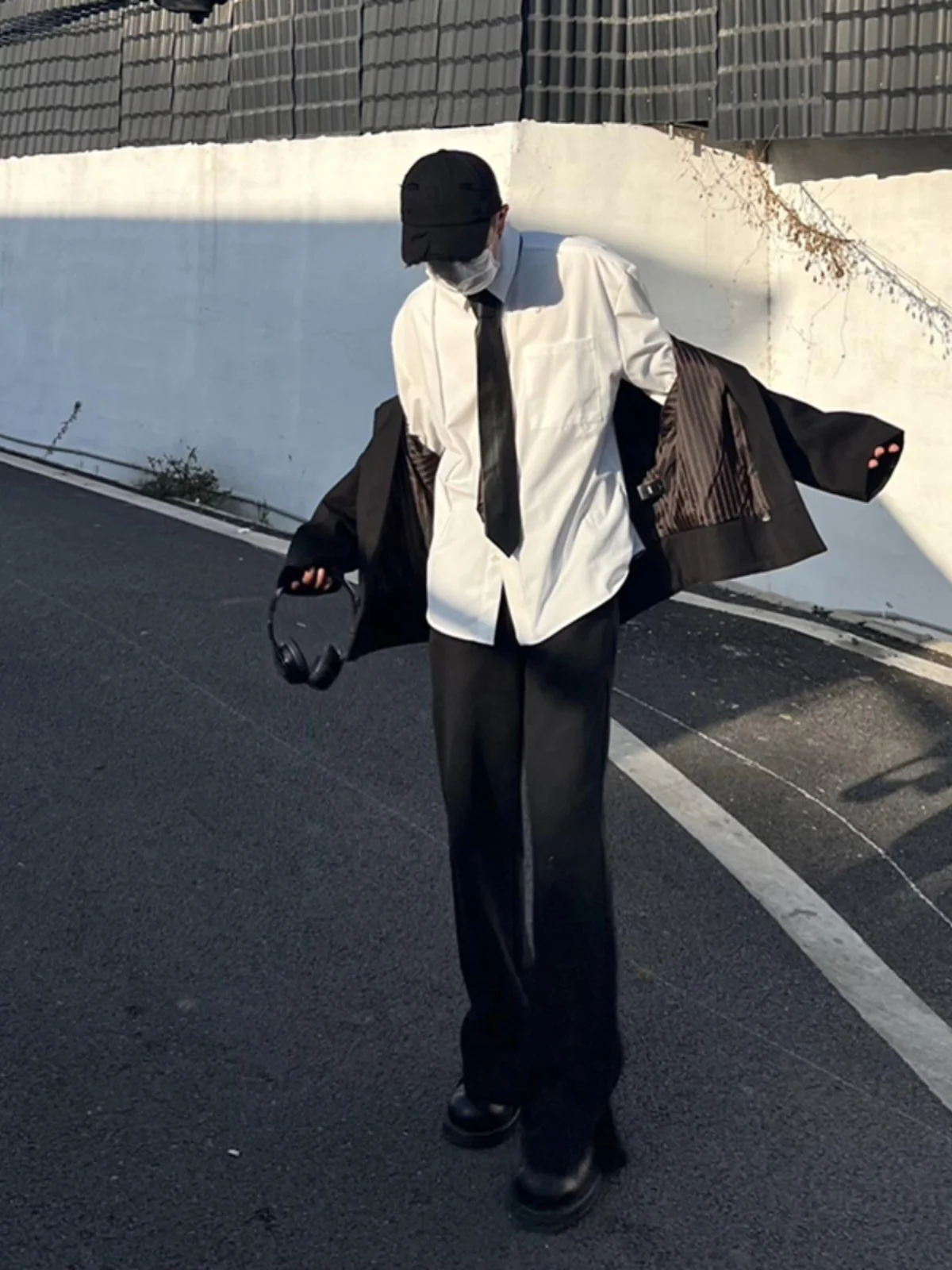 

Белая мужская рубашка с длинным рукавом, свободного кроя, из полиэстера, для ранней весны и лета, базовый слой, Cleanfit