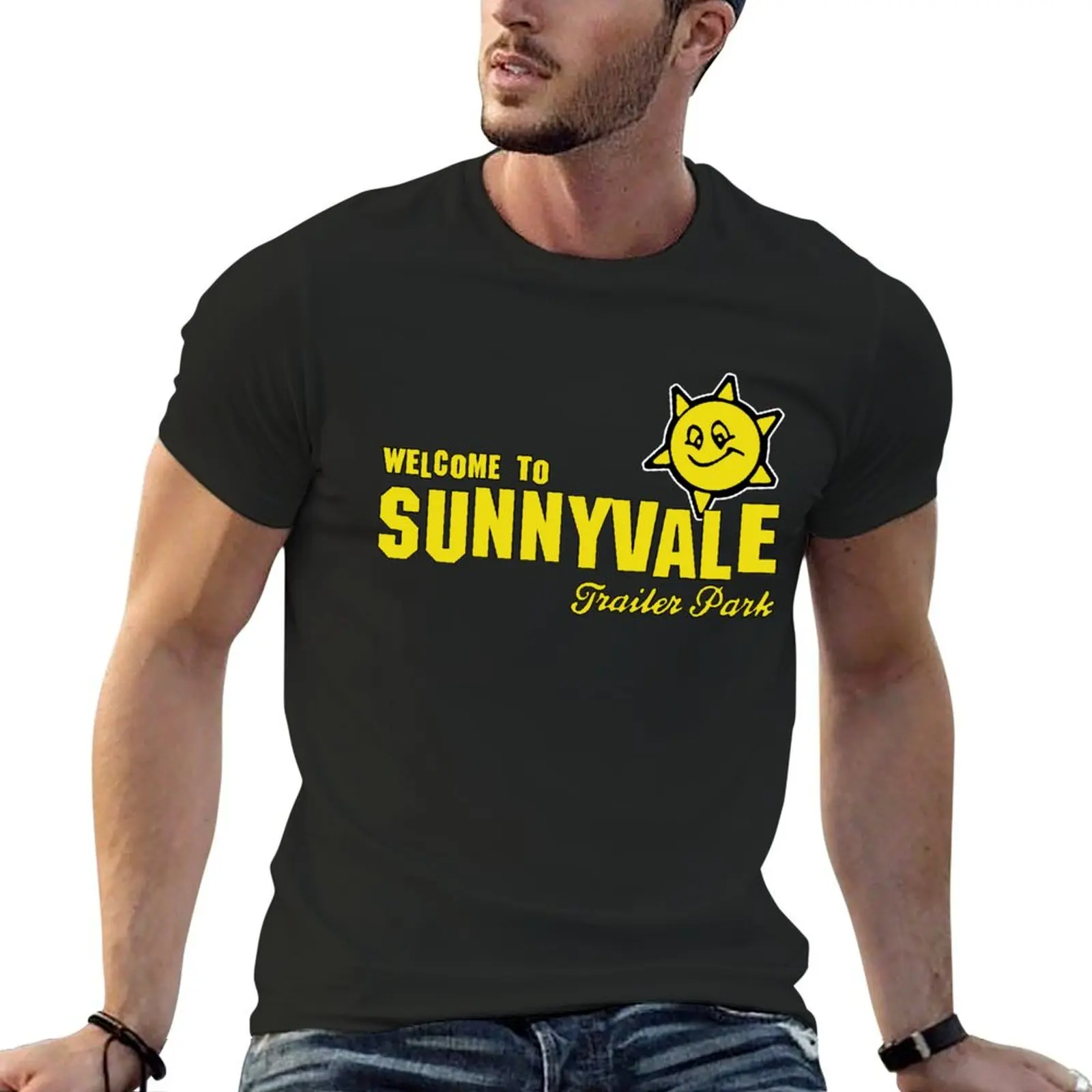 

Welcome to Sunnyvale Trailer Park T-Shirt for a boy hippie clothes korean fashion men t shirts high quality