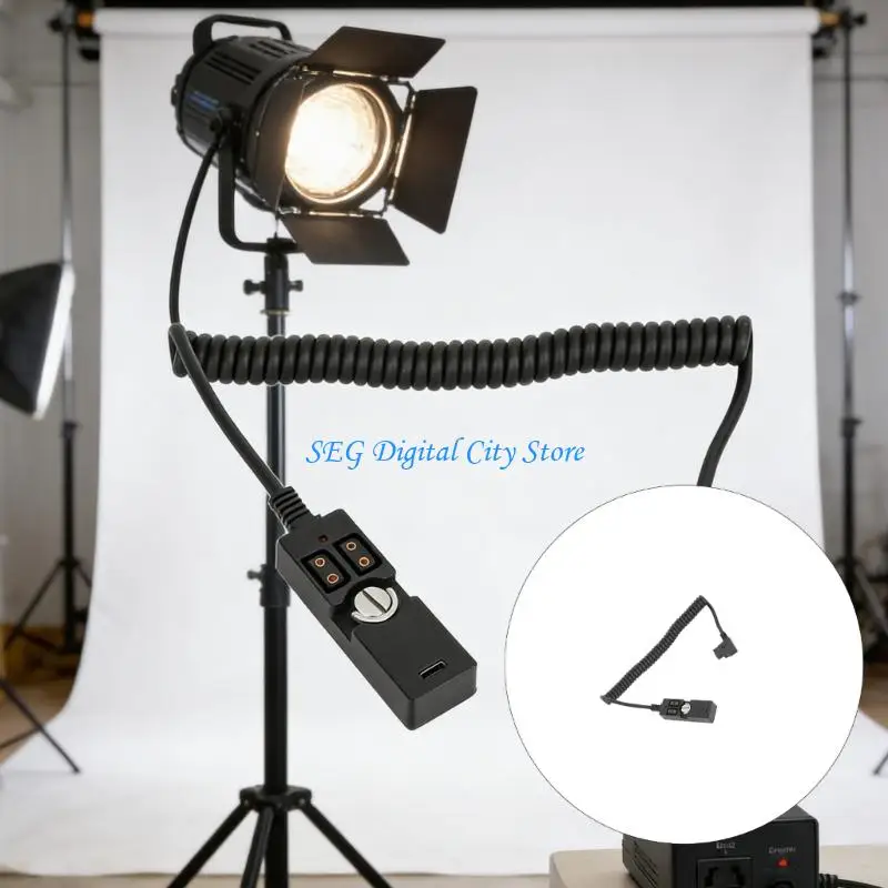 

U75B Heavy Duty V Battery Dtap Cord With 3-Way Outputs For Camera Accessories
