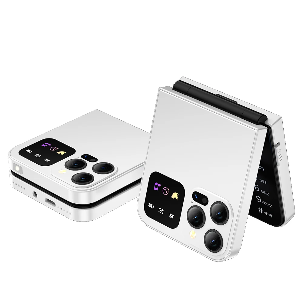 SERVO A50 Pro Opvouwbare mobiele telefoon Dubbele simkaart GSM Elektrische zaklamp Automatische oproepopname 2,4 inch scherm Mobiel Type-C