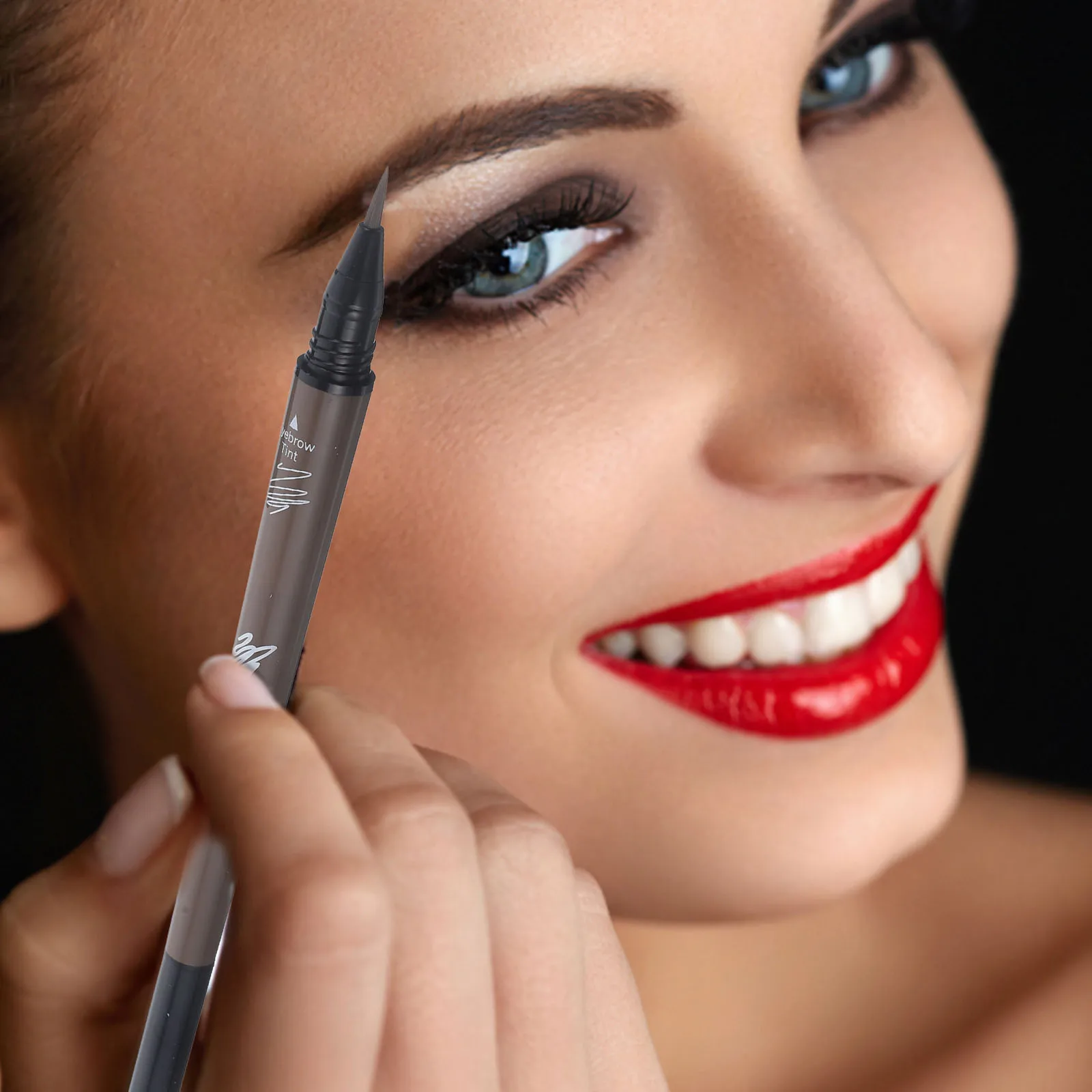 

Eyebrow Two in One Waterproof Long Lasting Double Ended Brow Eyebrow Pencil Dark Brown Pen Dark Brown Makeup Tools