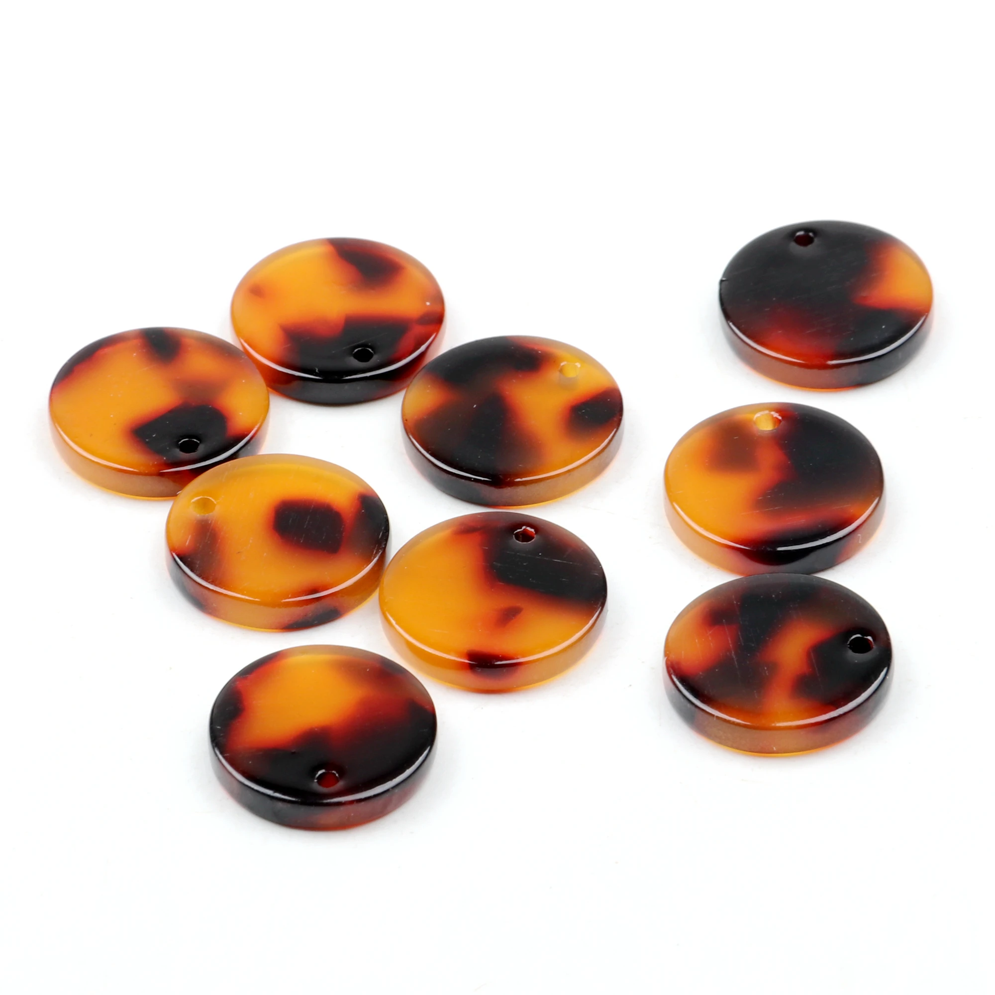 Leopard Print Tortoise Shell Earring Charm for Jewelry Making