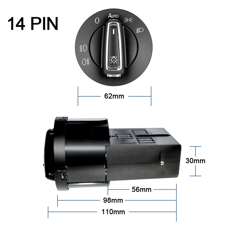 Interruptor do farol automático com construção no sensor dobro, VW Passat B5, Golf 4, Transporter T5, Passat Tiguan, Jetta, MK6, GOLF6