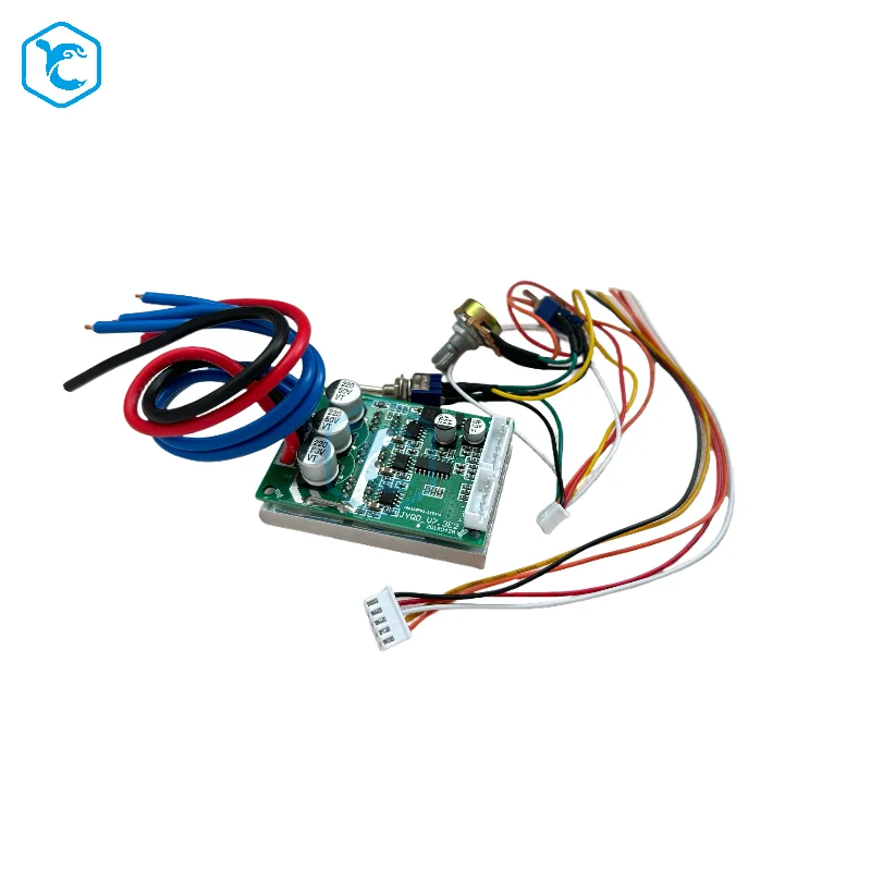 JUYI Rectangle Brushless DC Hall Sensor Speed Controller 12V 24V 36V 15A 500W PWM Motor Driver with wires switchs and heatsink