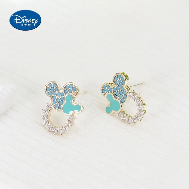 Disney Mickey Mouse Earrings Korean Fashion Flower Earrings Anime Figure for Women Earrings Jewelry Accessories Christmas Gifts