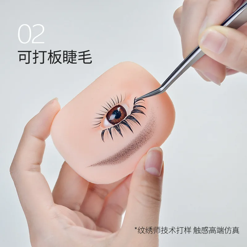 3D Wimpern Verlängerung Mannequin Augen Silikon Augenbraue Tattoo Praxis Haut Flache Puppe Lash Pfropfen Training Zubehör Werkzeuge