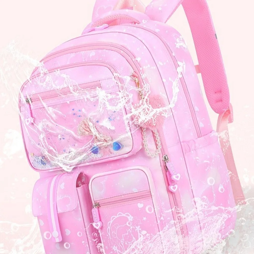 Simple Side-Open Children Backpack Multiple Pockets Oxford Shoulders Bag Commute Korean Style Student School Bag Primary School