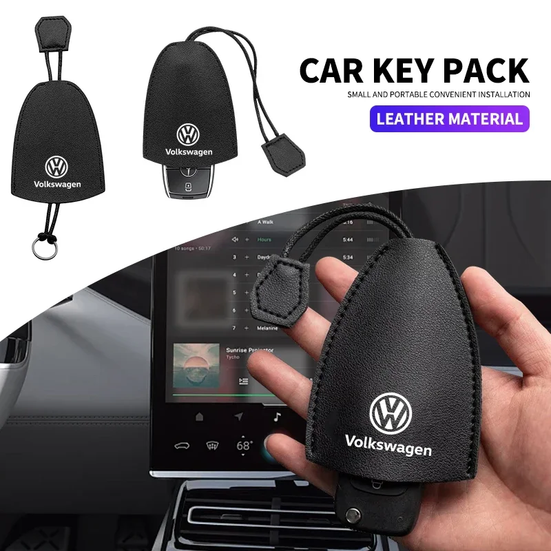 PU Car Remote Key Case Cover Shell keychain protect For Volkswagen Tharu R Polo T5 GTI Tiguan Passat R-Line Scirocco Golf Arteon