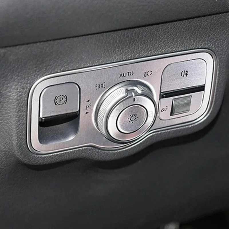 L-Car Headlight Switch Button Trim Cover For A-Class CLA GLA GLB W177 C118 H247 X247 2020-2023 Dashboard Decor