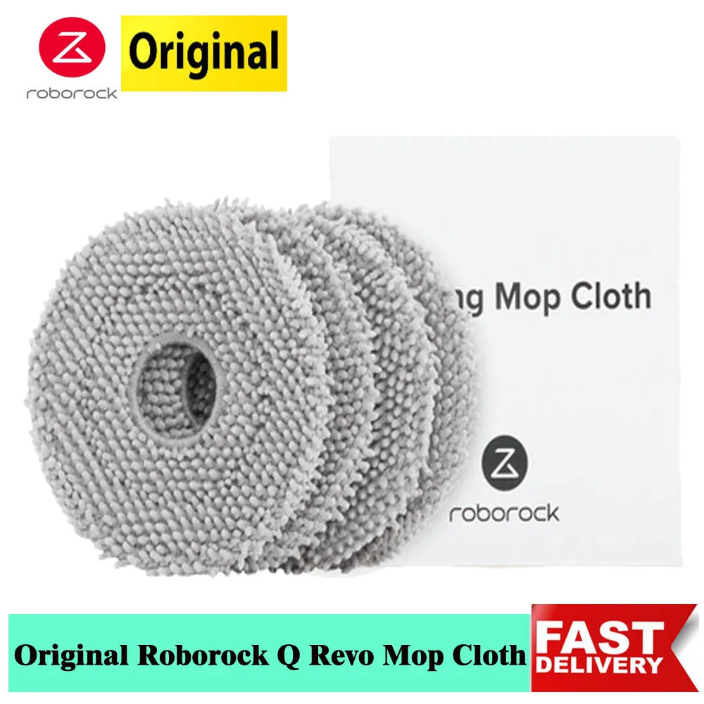 Roborock Q Revo pel putar asli, aksesori kain pel putar untuk P10 Q Revo MaxV vakum antibakteri