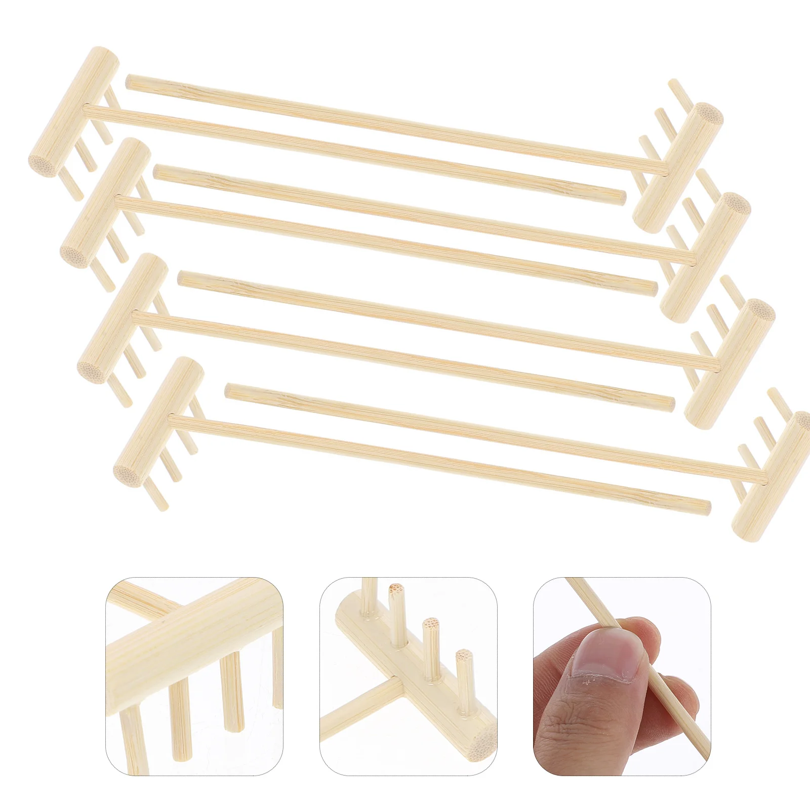 8 Pcs Tea Set Ornaments Mini Rake Rakes Sand for Beach Zen Garden Tool Desktop Sandbox Tools Bamboo Small Hand