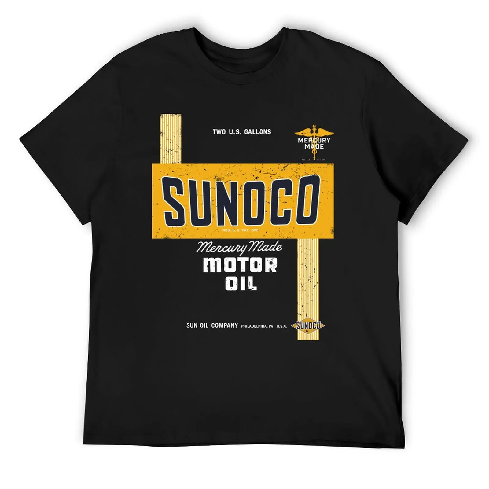 

Sunoco Motor Oil Retro Distressed Design T-Shirt boys whites blacks new edition mens plain t shirts
