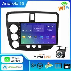 QSZN For Honda Civic 2000- 2006 LHD 2 din Android 13 Car Radio Multimedia Video Player GPS Navigation Carplay Head unit