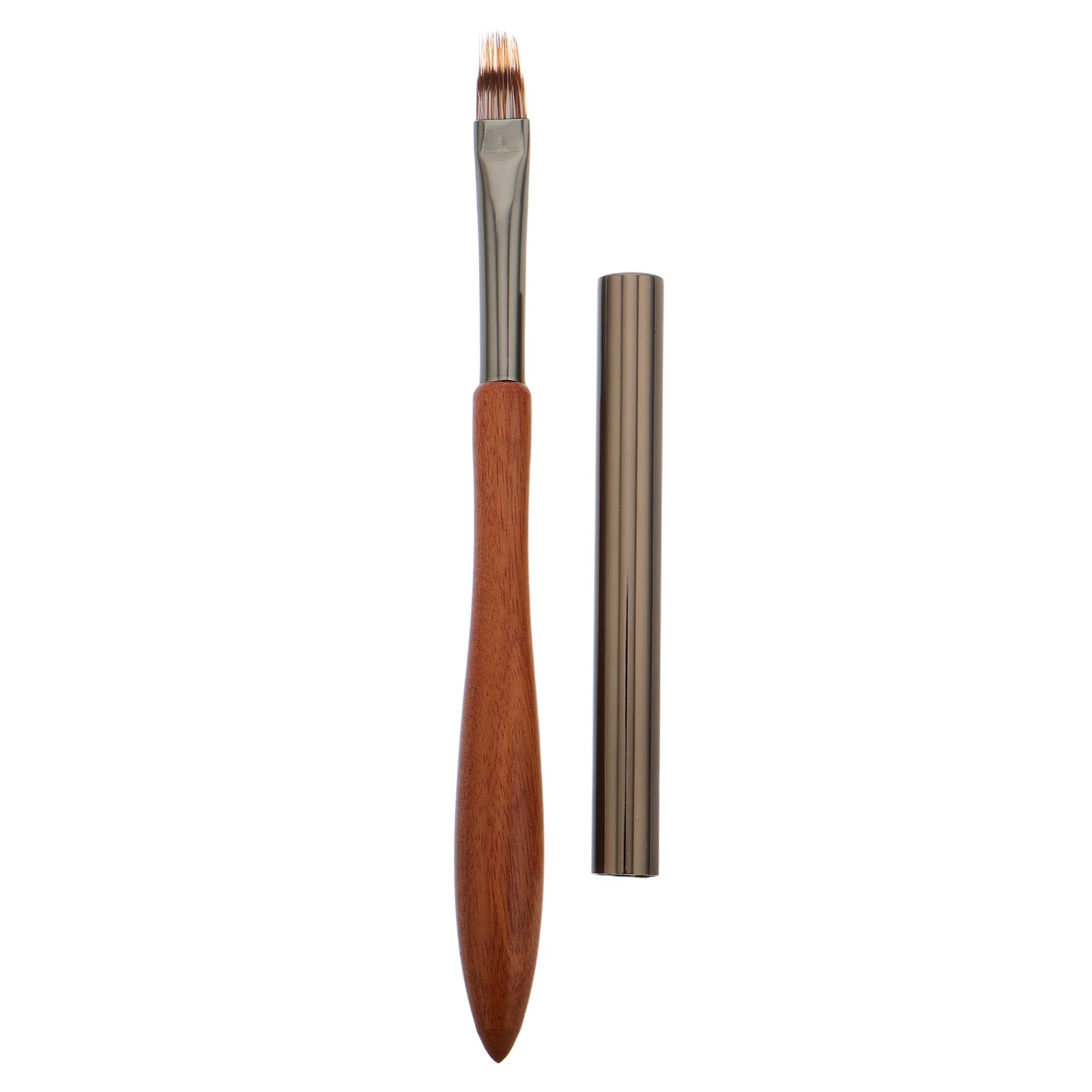 

2Pcs Nail Art Shading Brush Comfortable Grip Sandalwood Handle Effortless Blending Multifunctional Professional Finish Home