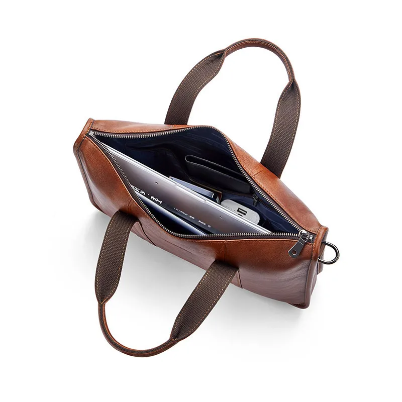 New Briefcase Genuine Messenger Luxury Brand Men Bag Top Leather Man Bags Cowhide Handbag Laptop Business Men's Bag Wholesale