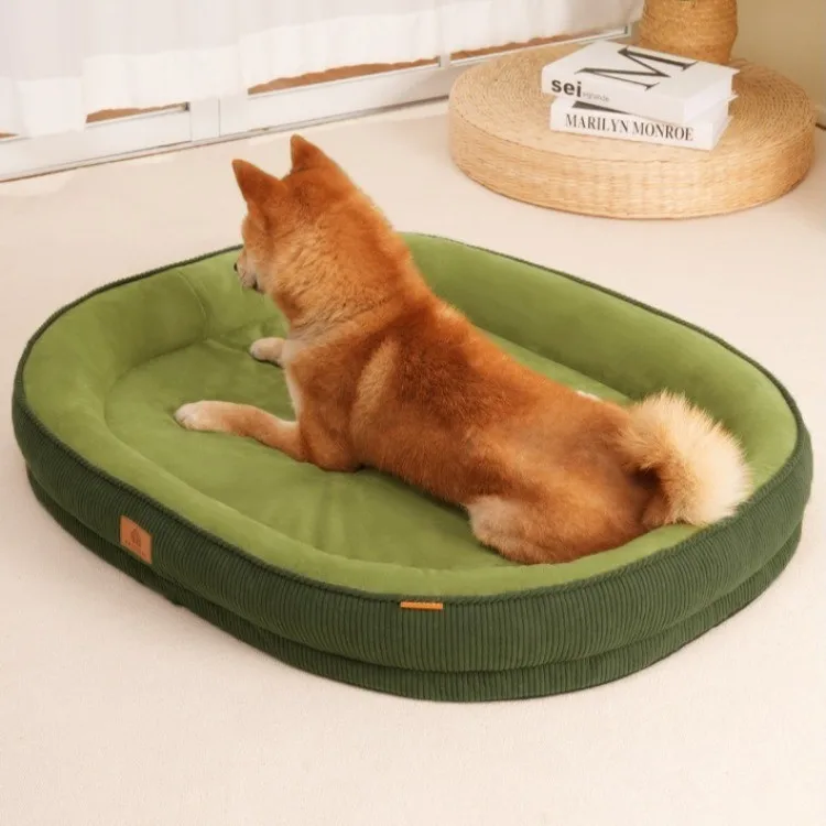 Abnehmbares Waschbares Vier-Jahreszeiten-Hundebett Rutschfest Feuchtigkeitsbeständig Weicher Stoff Haustier-Schlafunterlage – Detail 6