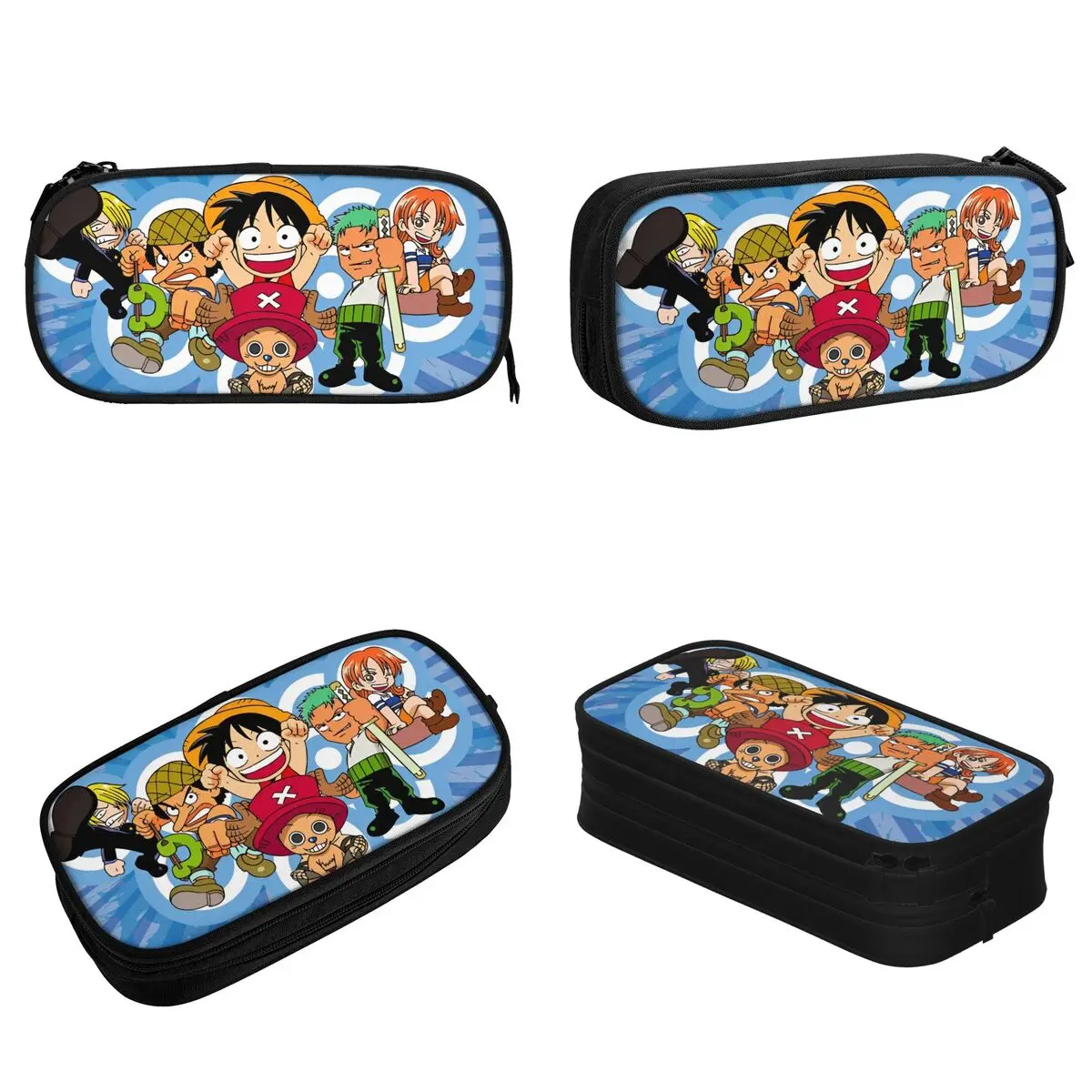Imagem -02 - Estojo de Lápis Anime de Peça Única para Estudantes Grande Caixa de Lápis Porta-canetas para Estudantes Papelaria com Zíper