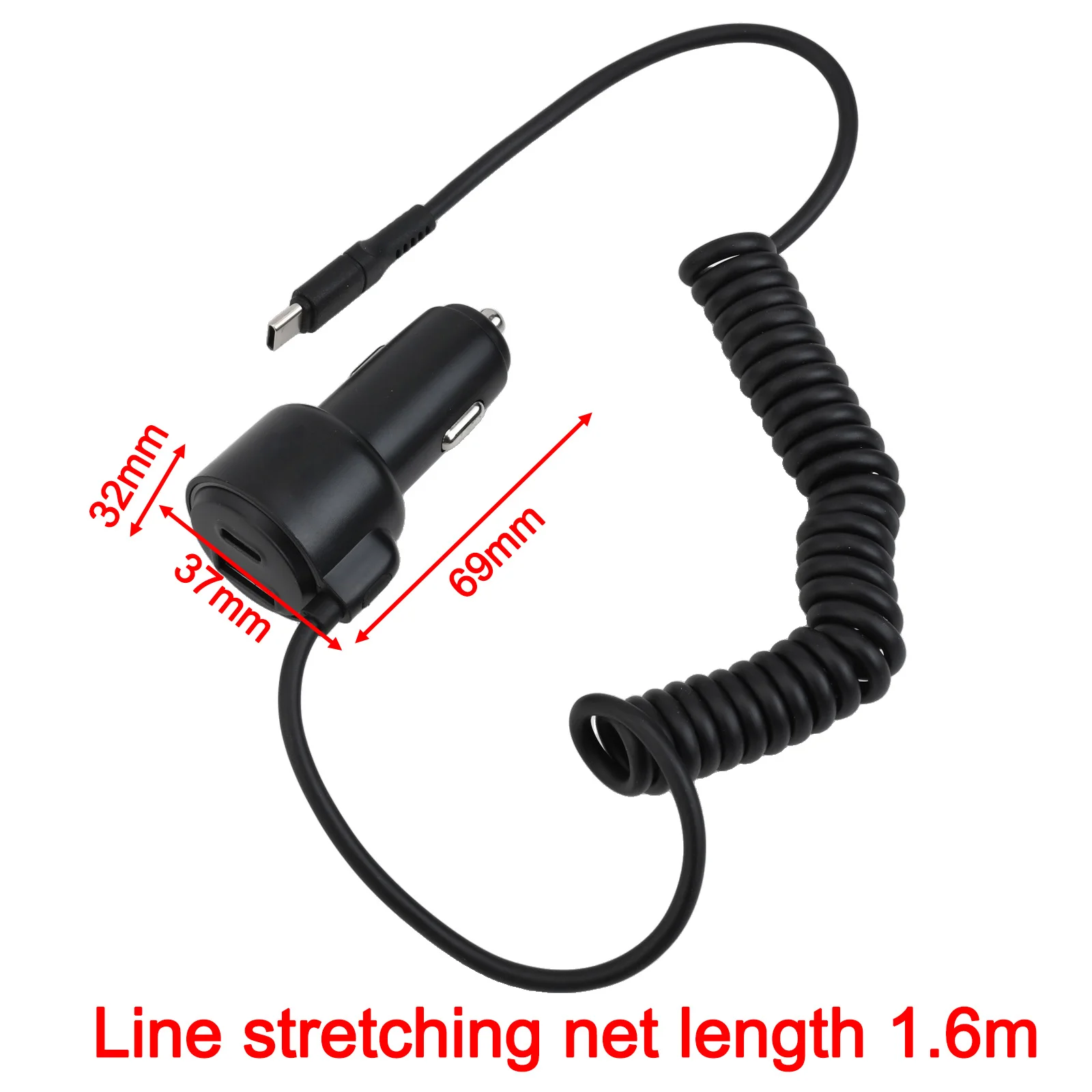 75W USB C Car Charger 12V Voltage 75W Car Charger Built-in for smart Chip Compatible With Phones Compatible With Tablets
