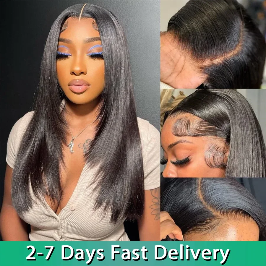 6x4 Lace Glueless Human Hair Wigs Glueless Lace Frontal Wigs Human Hair Bling Straight 30 Inch Lace Front Wig Human Hair